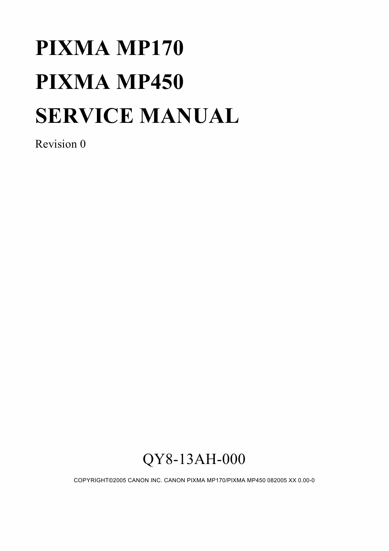 Canon PIXMA MP170 MP450 Service Manual-1